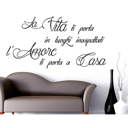 La Vita Ti Posta Italienska Life Quotes Anime Wall Sticker Avtagbar tapet Hemdekoration