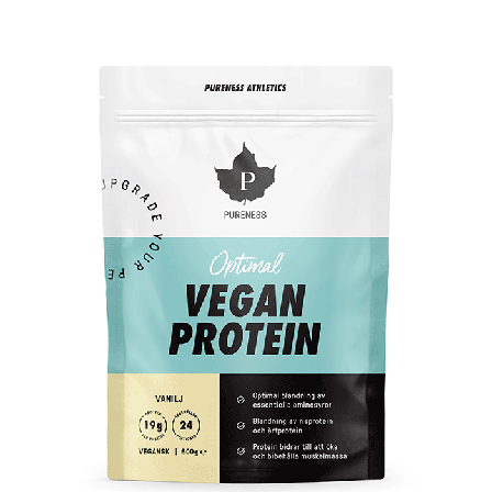 Vegansk protein Pureness Atletik Optimal Eco Vegan Protein 600 g Vanilje - Bodyman.dk