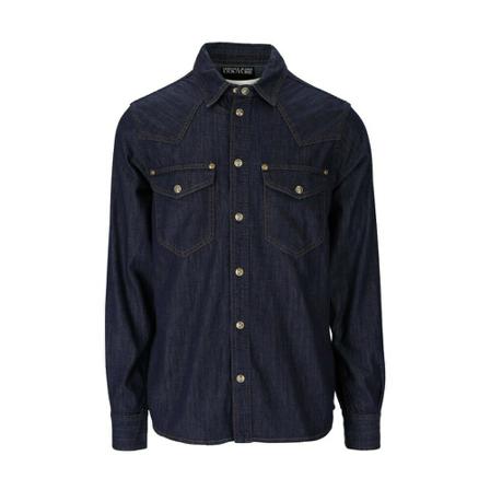 Versace Jeans Couture, Denim Shirt Blauw, Heren, Maat:M