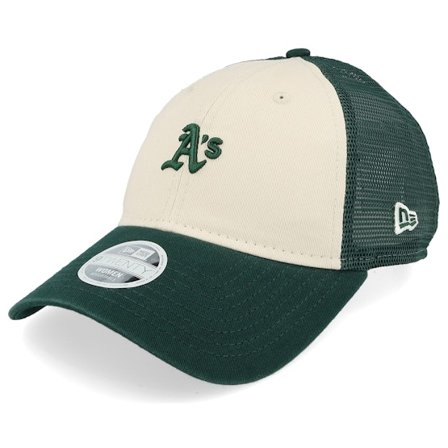 New Era - MLB Beige trucker Cap - Oakland Athletics Womens 9TWENTY Light Teracotta/Dark Green Trucker @ Hatstore
