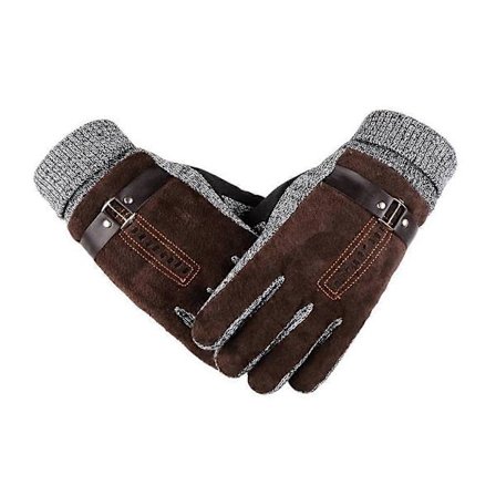 Varme hansker for kvinner og menn, camping, sklisikre skinnhansker, utendørsutstyr 1 par