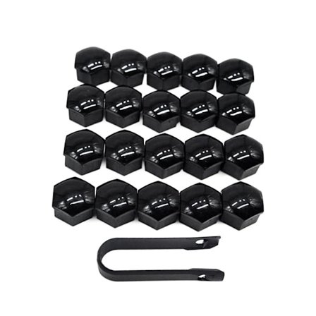 20 st Hjälbultar Navkapsel Bilhjulsmutter SVART