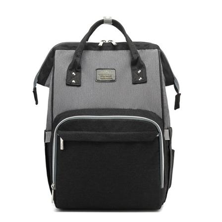 Skötväskor Mammaväska Multifunktionsryggsäck Stor kapacitet Casual Fashion Ryggsäck Black and gray