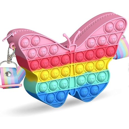 Pop Fidget Taske til Piger, Fidget Legetøj Taske Push Bubble Popper Håndtaske Crossbody Taske til Piger Kvinder, Stress Relief Fidgets Skoleartikler (