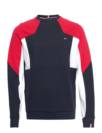 Colorblocked Crew Sweat-shirt Genser Multi/mønstret Tommy Hilfiger