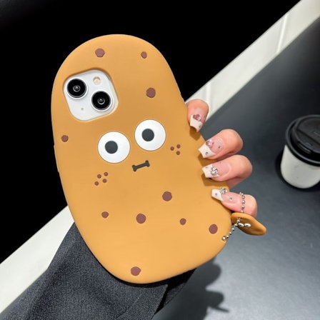 Telefoncover: Kreativt 3D Kartoffel Telefoncover til iPhone 11 12 13 14 15 16 Pro Max Plus, Stødsikkert beskyttelsescover til hele telefonen