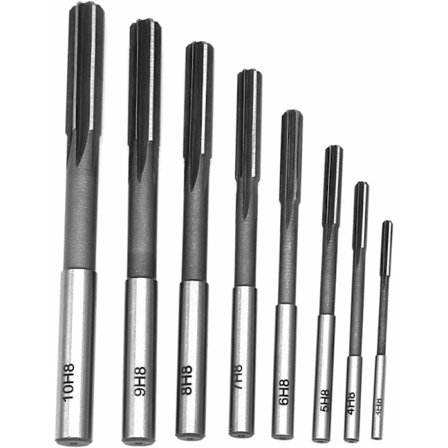 8 kpl HSS H8 Suoravartinen Jyrsintäkalvinsarja 3/4/5/6/7/8/9/10 mm