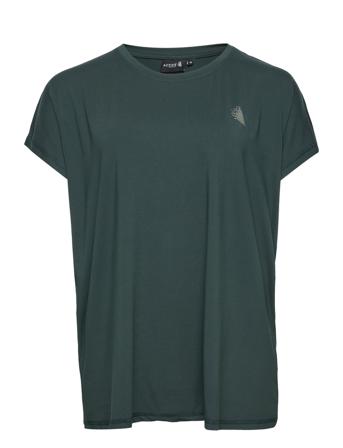 Abasic, S/S, O-Neck, Tee T-shirts & Tops Short-sleeved Vihreä Zizzi