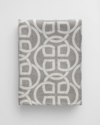 GANT - Monogram-ullpledd light grey