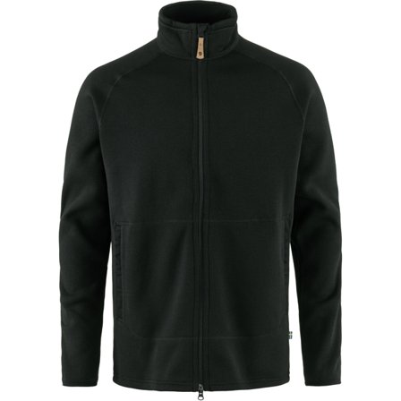 Fjällräven Men's Övik Fleece Zip Sweater in Black | Size: 2XL, G-1000
