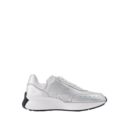 Alexander McQueen Runner Sneakers in Multicolour Leather , Grijs , Heren , Maat: 41 EU