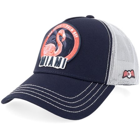 Von Dutch - Blå trucker Caps - Palm Bay Miam Black A-Frame Trucker @ Hatstore