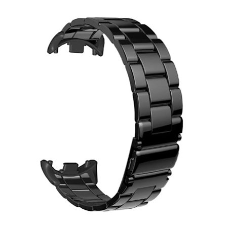 Sort rustfrit stål armbånd kompatibelt med Xiaomi Band 10/9/8 NFC