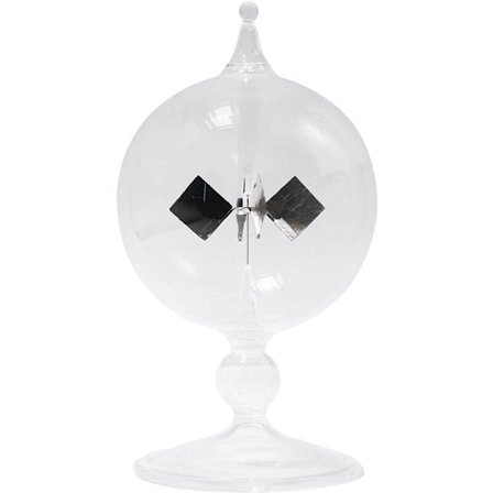 Klar solenergi radiometer roterende finner sollys energi glas radiometer videnskab pædagogisk mølle