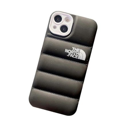 Vinter dunjakke 3D The Puffer myk stoff telefondeksel, 3D søtt støtsikkert deksel kompatibelt med iPhone 15 Promax/14 Promax-WELLNGS