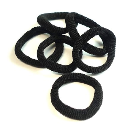 Hårsnodd Svart 6-pack