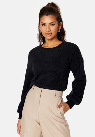 ONLY Piumo L/S Pullover Black Klær