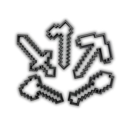 MineCraft-työkalujen piparkakkumuotit