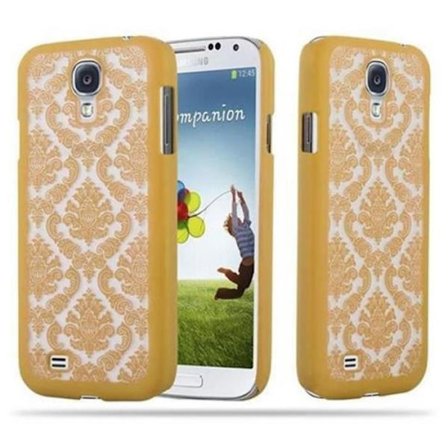 Cadorabo – Mandala Design Hard Cover Slim Case för > Samsung Galaxy S4 < – Henna Paisley Bumper Case i GULD-TRANSPARENT