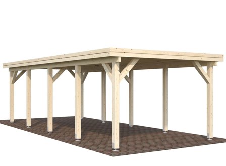 Palmako Karl Carport 27,4 m²/inv. 23,1 m², obehandlad, Stugor & förråd