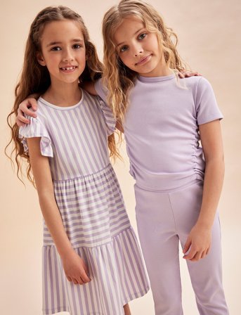 Creamie T-Shirt Ss Rib - Purple - 110