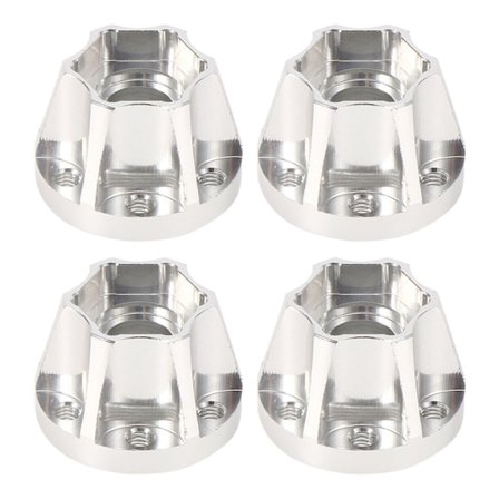 4 stk. 1.9 tommer Aluminium Legering Sølv Hjul Hex Nav Passer til SCX10 1/10 RC Bil Model 17mm
