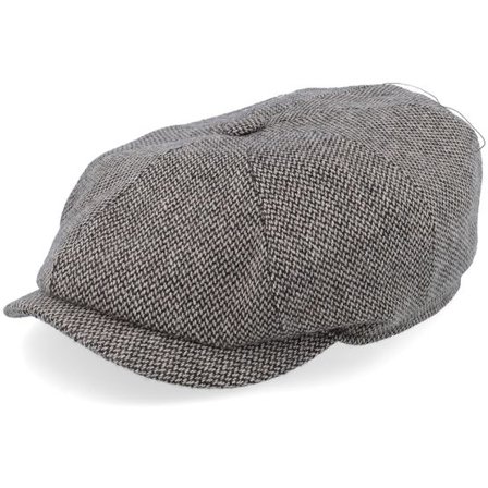 Stetson - Grå flatcap Keps - Hatteras Wool Sandlack Flat Cap @ Hatstore