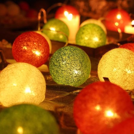 Julbelysning, LED liten ljusslinga, juldekorationslampor i smidesjärn, julgransljusslinga, 3 meter 20 lampor (025)