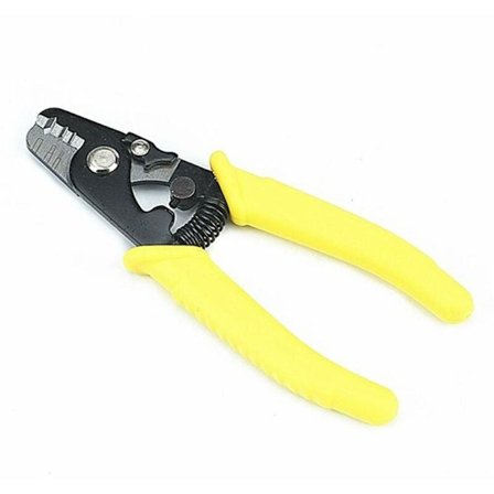 CFS-3 kuituoptisten kuitujen kuorintapihdit kolmireikäisellä segmentoidulla kuorinnalla, liukumattomalla kahvalla ja turvasoljella löysiä putkia 