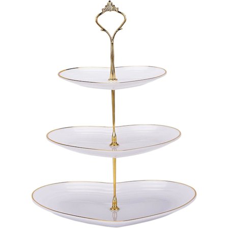 3-lags Cupcake Stativ, Kake Stativ, Bryllupsdessert Cupcake Stativ, Serveringsfat for Godbiter, 3-lags Serveringsbrett, Kakeholder