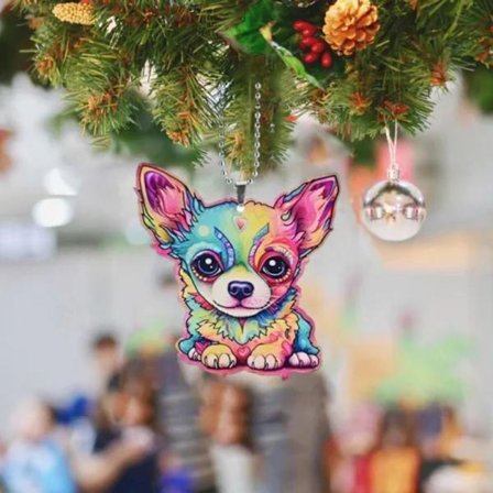 Fargerik dyr anheng juletre hengende dekor 6 6