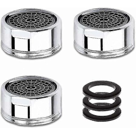 M20 Vandhane-lufter, 3 stk. Vandbesparende Vandhane-lufter med Rustfrit Stålfilter, Vandhane Vandfilter Lufter (20 mm Han-gevind) Thsinde