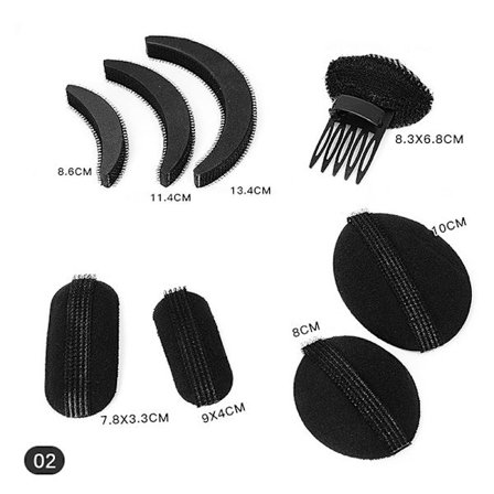 8 Styck/ Set Hår Fluffigt Svamp Hår Bas Styling Insert Verktyg Hår