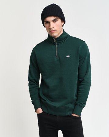 GANT Herren Sweatshirt mit halblangem Reißverschluss (4XL) Grün