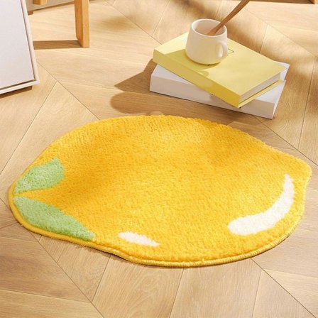 Cremefarvet Entrémåtte 48x60cm, Vandabsorberende Skridsikker, Perfekt til Brug i Hjemmet, Brusebad og Badeværelse