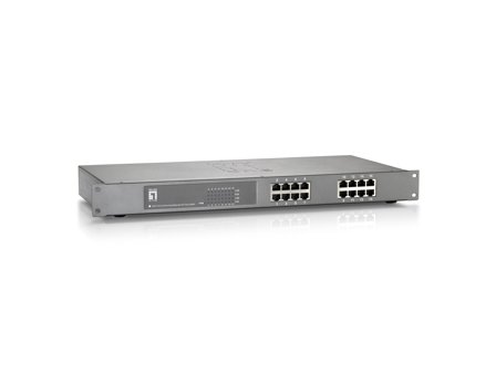 LEVELONE FEP-1612W120 - switch - 16 porter - rackmonterbar