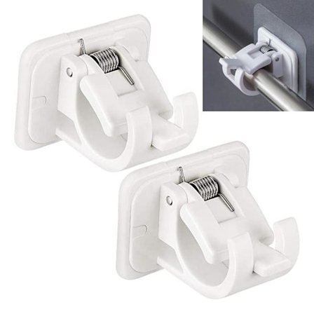 2-pakkaus - Verhotangon pidike Itsekiinnittyvä - Tangon pidike