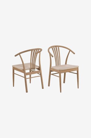 NORDFORM - I_York spisebordsstol med armlæn 2-pak - Hvid - Stole med armlæn - Fra Homeroom