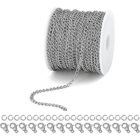 10 meter Rostfria Halsband Kedjor Smyckestillverkning Smyckeskedja Rulle [db]