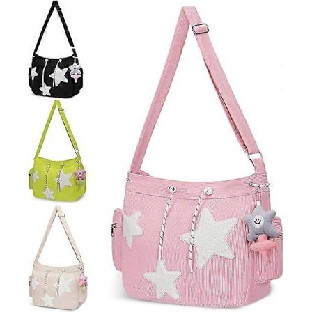 1 KPL Söpö Olkalaukku, Esteettinen Crossbody-laukku, Tähti Grunge-laukku Olkalaukku Kassi