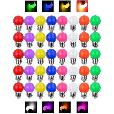 E27 Färgad LED-lampa 3W G45 Dekorativ Lampa AC 220-240V