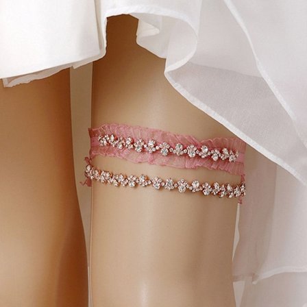 Pitsi kukkajalka sukkanauha kristalli reisisormus RED&ROSE GOLD