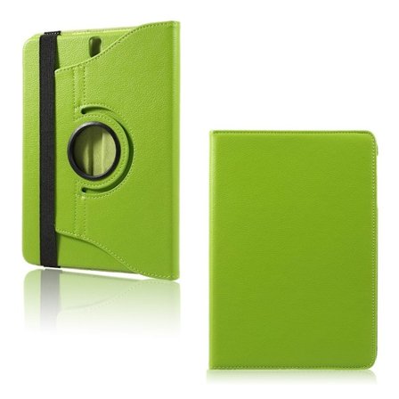 Samsung Galaxy Tab S3 roterbart stativ läderfodral - Grön