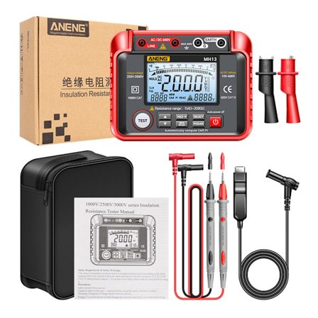 MH13 Digital Ohm-testare LCD-display Multimeter Megometro Isolationsmätare Resistansmätare Detektor Testare Megohmmeter
