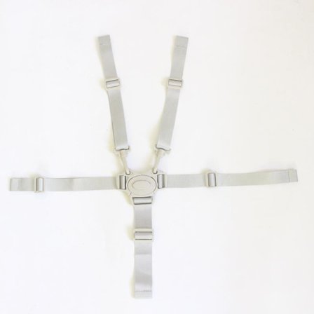 Barnstol Säkerhetsbälte 5-punkts Grå Fem-punkts Sele Barnvagnsrem Baby Sele Bälte Universellt Säkerhetsbälte för Barnvagn för Barn Hög Stol