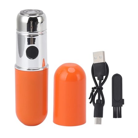 Mini vedenkestävä sähköinen partatrimmeri, kannettava matka-parranajokone, oranssi