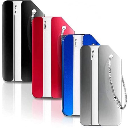 4 Pakk Bagagemærker til Kufferter med Navneskilt, Bagagemærke, PVC