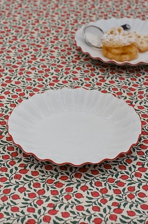 Jotex - Bord 2-pak Wit/rood wit/rood - BONNIE - Koop Borden bij Jotex