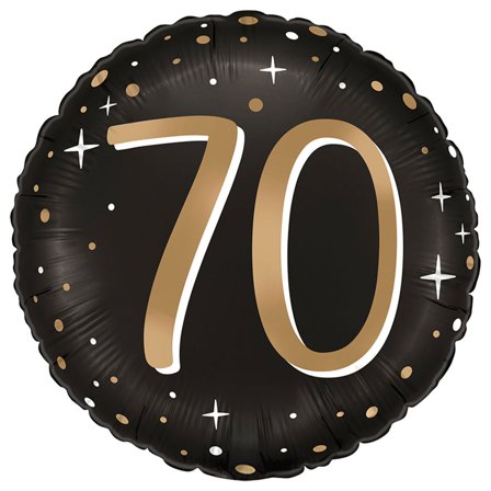 Rund Folieballon Stjerner 70 år