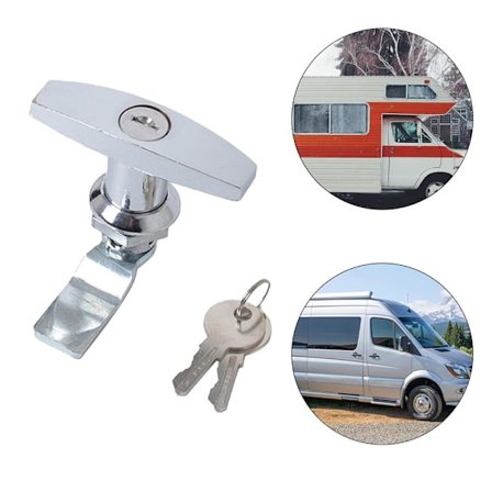 T Håndtak Lås Skaplås SVART